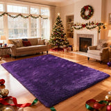 Shag Area Rugs for Bedroom Living Room,6X9 Ultra Soft Purple Fluffy Area Rugs for Dorm,Indoor Carpet Plush Rugs for Home Decor, Purple