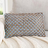 Boho Living Jada Decorative Throw, (1) 12" x 20" Pillow Cover, Light Blue