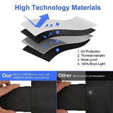 Blackout Window Cover, Upgraded Hook and Loop - Portable Shades No Residue and Longer Lasting, 100% Blackout Blinds for Window 79″ x 57″, Black Out Curtains for Bedroom and Baby Room 2m