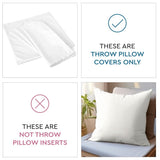 Encasa XO Throw Pillow Covers, Cotton, No Inserts 18"x18"