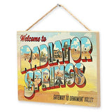 Disney Pixar Cars Welcome to Radiator Springs Hanging Wood Wall Decor - Fun Cars Sign for Kids' Bedroom or Play Room