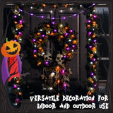 cshare Halloween String Lights, Pumpkin Ghost Bats Mini Halloween Lights with Timer Indoor Battery Operated 9.8ft 30LED Trick or Treat Decorations for Home Decor Indoor Party Holiday
