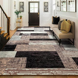 Large Area Rugs, Modern Geometric Patchwork Floor Decor Rockwood Collection