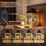 Candle Warmer Lamp Wood with Timer and Dimmer, Enclosed Farmhouse Candle Warmer Lantern for Jar Candles, Housewarming Home Decor Women Mom Gift (Handmade Wood)