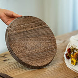 Romadedi Farmhouse Wooden Candle Tray, 11 Inch Round