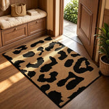 Leopard Entryway Rugs 2x3: Washable Non Slip Cheetah Rug