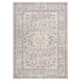 Goideal Washable Rug 4x6, Beige Area Rugs Non Slip, Indoor Low Pile Carpet with Rubber Backing for Living Room Kitchen Bathroom Entryway Office Bedroom