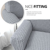 NICEEC Grey Loveseat Covers and Couch Cover Bundle