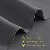 NICETOWN Grey Kitchen Blackout Short Curtain Panels for Bedroom, 45 Inch Long Thermal Insulated Grommet Top Blackout Draperies and Drapes (2 Panels, W42 x L45 -Inch, Grey)