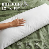 Elegant Comfort Ultra Soft Pack of 1 Long Decorative Back Lumbar Pillow Insert - Down Alternative 12x48 inch Large Rectangle Body Sleeping Throw Pillow for Sofa Bed Couch
