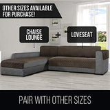 Sofa Shield Loveseat and Chaise Furniture Protectors, Both in Charcoal/Charcoal, Loveseat for Seat Width up to 54", Chaise for Seat Width up to 34", Reversible, Washable, 2 Item Bundle