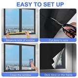 Blackout Window Cover, Upgraded Hook and Loop - Portable Shades No Residue and Longer Lasting, 100% Blackout Blinds for Window 79″ x 57″, Black Out Curtains for Bedroom and Baby Room 2m