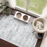 3x4 Rugs for Entryway,Washable Area Rug,Grey