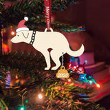 Funny Christmas Ornaments 2025 - Dog Ornaments for Christmas Tree, Naughty Hilarious Hanging Christmas Ornaments,Fun Ornaments for Adults Family Friends Exchange Gag Gifts(Wooden lab)