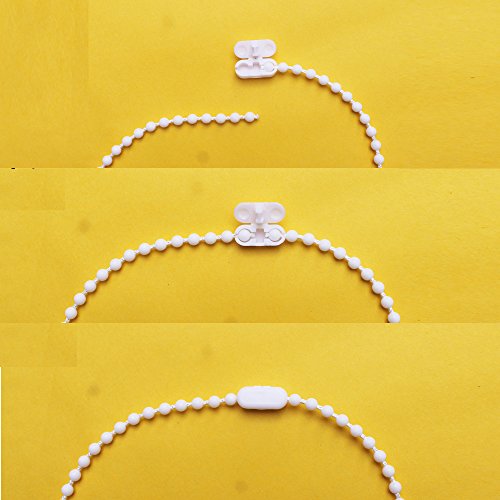 White Plastic Chain Connector for Beaded Chain for Roller Shades and Vertical Blinds (Pack of 10) (Chain not Included)