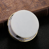 Hicarer 3-1/8 Inch (80 mm) Quartz Clock Insert Fit-up/Insert with Arabic Numeral, Gold Trim, Quartz Movement