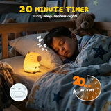 UNEEDE Cute Capybara Night Light, Novelty Animal Silicone Nursery Night Light Rechargeable Table Bedside Lamp with Touch Sensor for Bedroom Living Room Squishy Capybara Stuff Boys Girls Gifts