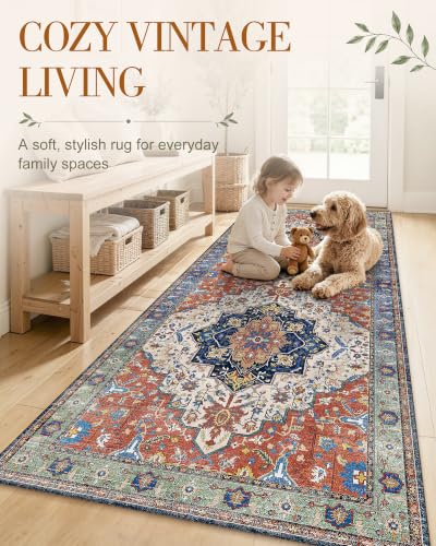 OLANLY 2x7 Washable Runner Rug, Soft Non Slip Carpet for Hallway Kitchen