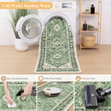 HEBE Boho Kitchen Rugs Set of 3, Non Slip Washable Kitchen Mats for Floor