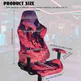 GLENLCWE Dragon Print Washable Gaming Chair Covers with Armrest Cover, 4pc/Set Office Chair Covers Slipcovers with Zipper, Red Stretchable Game Chairs Slipcovers