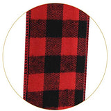 Christmas Checked Tree Topper,48x13 Inches Large Toppers Bow,Red and Black Plaid Buffalo Decorative Bows for Christmas Decoration (Red and Black Plaid)