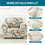 KRFOONN 2 Piece Couch Chair Cover Printed Sofa Covers Couch Covers Stretch Armchair Sofa Couch Slipcovers Furniture Protector with Elastic Bottom for Living Room (Armchair, 52)