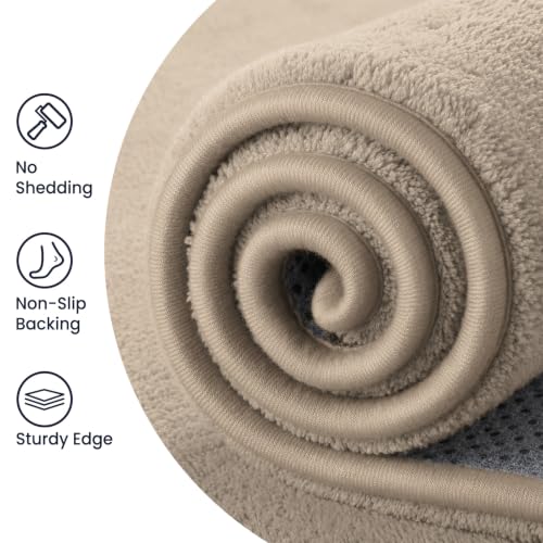 Sour Lemon 8x10 Area Rugs for Living Room Bedroom, Large Rug Carpet Taupe