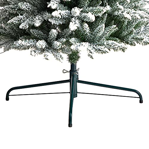 Nearly Natural 11ft. Flocked Pencil Artificial Christmas Tree with 850 Clear Lights and 1435 Bendable Branches