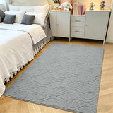 3x5 Grey Fluffy Soft Shag Area Rug for Bedroom