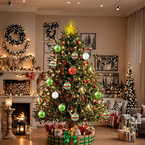 Christmas Tree Topper,Christmas Decorations,Make Your Whobilation Tree Come to Life with This Topper,8.2” Christmas Star Tree Topper for Holiday Christmas Tree Decor (Battery-Operated-1)