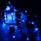 3 Pack Fairy Lights Battery Operated 6.6ft 20 Led Mini String Lights Silver Wire Starry Lights for DIY Wedding Party Festival Halloween Christmas (Blue)