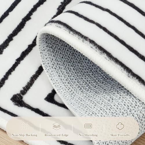 LIVEBOX Washable Runner Rug 2x6, Modern Kitchen Runners Entryway Runner Rug, Non-Shedding Non-Slip Indoor Carpet for Hallway Kitchen Entryway Laundry Room Bathroom