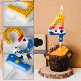Toys Inspired Game Birthday Number Candles, Cartoon Story Number Candles, Cartoon Cake Decorations, Birthday Decoration Supplies, Suitable for Boys and Girls Party Celebrations (4)