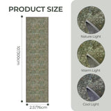 Washable 2'6" x 10' Runner Rug, Floral Green Rug Runner,Dark Green