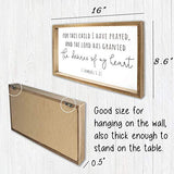VILIGHT Wood Nursery Wall Decor for Girl and Boy - New Mom Gifts Framed Rustic Signs for Kids - For This Child, I Have Prayed - 16x8.6 Inches