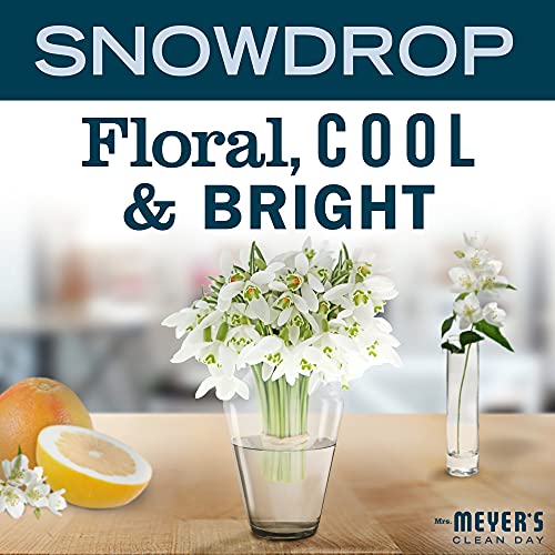 MRS. MEYER'S CLEAN DAY Soy Aromatherapy Candle, 35 Hour Burn Time, Made with Soy Wax and Essential Oils, Limited Edition Snowdrop, 7.2 oz - Pack of 2