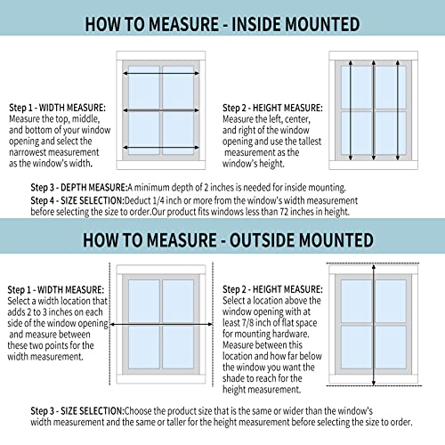 Sunoff Blackout Roller Shades Blinds Cordless for Windows Pull Down Room Darkening Door Blinds with Thermal Insulated Easy to Install for Living Room,Bedroom,Home,Office Bathroom White 23" W x 72" H
