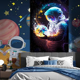 Atrippy Astronaut Space Tapestry for Bedroom, Cool Galaxy Planet Wall Hanging, Fantasy Outer Spaceman Room Decor Art Poster Aesthetic for Boys Men Guys College Dorm Living Room 40in×60in