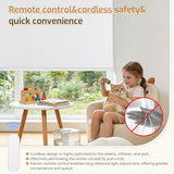 Grandekor Motorized Blinds with Remote Control, Blackout Roller Shade Electric Shades Cordless Smart Blinds for Bedroom Living Room Office,White,W34.5xH72