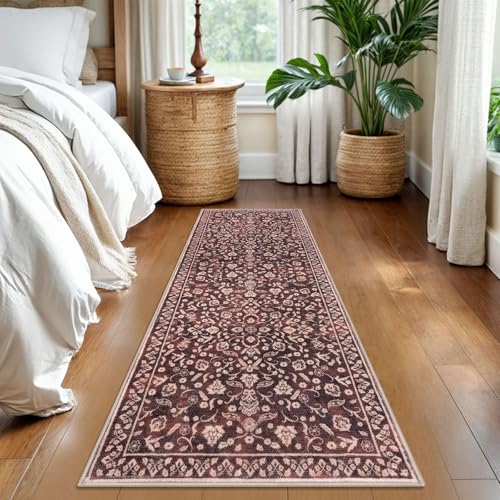 Washable Vintage 2x6 Runner Rug Non Slip Runners for Hallway