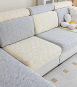 Stretch Sofa Slipcover Sofa Cover Furniture Protector Couch Soft with Elastic Bottom for Kids, Polyester Spandex Jacquard Fabric (BeigeYellow,Width: 75-95cm Length: 135-165cm)