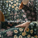 3x5 Washable Area Rugs for Entryway: Small Throw Rugs Stain Resistant Non Slip Low Pile Soft Faux Wool Lightweight Entry Rug for Bedroom Kitchen Living Room Laundry Room Bathroom Front Door Indoor
