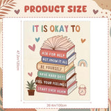 Capoda 3.3 x 4 ft Calming Corner Classroom Rug Inspirational Soft Fluffy Classroom Rug Carpet Mental Health Back to School Decor for School Bedroom Reading Corner(It is Okay to Feel)