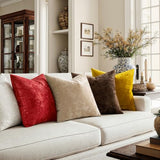 MIULEE Christmas Velvet Throw Pillow Covers Red 20x20 inch Set of 2