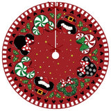 Christmas Tree Skirt 48 Inch Christmas Cartoon Mouse Tree Collar New Year Winter Xmas Tree Decor Christmas Decorations for Home Party