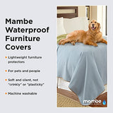 Mambe 100% Waterproof Furniture Cover Twin Loveseat, 70" x 90", Chocolate Cappuccino - Pets and People - for All Types of Furniture and Bedding from Spills, Accidents, and Normal Wear and Tear