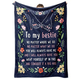 GiltGlimmer Friendship Gifts for Women, Best Friend Birthday Gifts for Women, Best Friend Blanket Gift, to My Bestie Throw Blanket for Christmas 60" x 50"