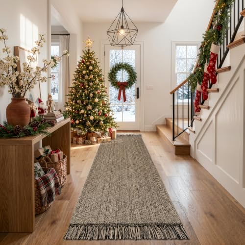 Collive Boho Christmas Hallway Runner Rug, Washable Kitchen Runner Rugs