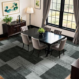 8x10 Washable Area Rugs for Living Room & Bedroom(8x10,Black)