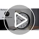 Rohioue Wall Clock Modern 8 Inch Battery Operated Silent Non Ticking Small Analog Clock for Living Room Office Home Bedroom Kitchen Bathroom(Black)